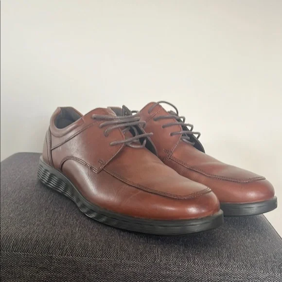 Ecco Shoes Ecco S Lite Hybrid Brown Leather Oxfords With